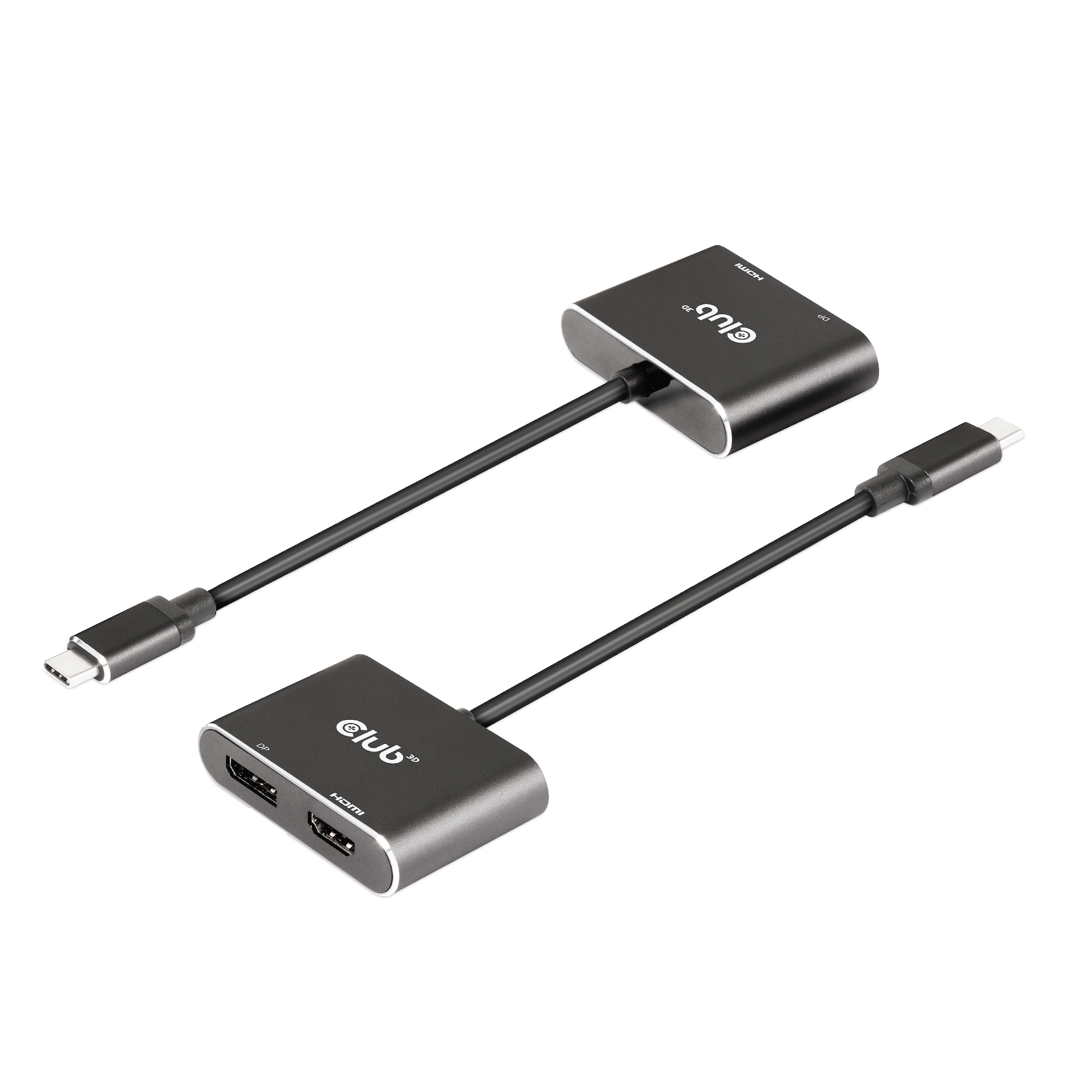 Club 3D Videoadapter - 24 pin USB-C (M) zu HDMI, DisplayPort (W), Ansicht 2