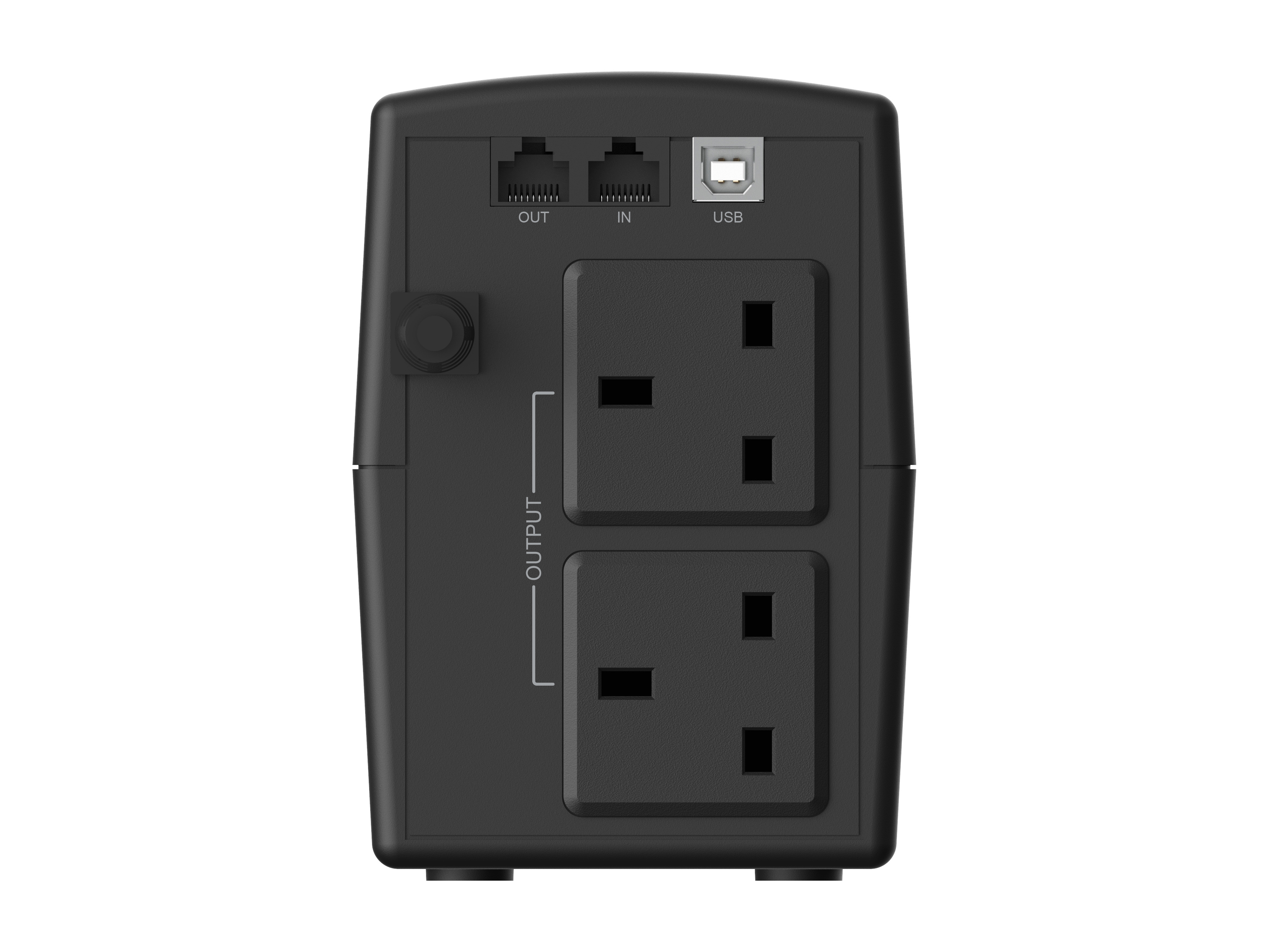 Conceptronic ZEUS01G 650VA 360W USV - 2x UK-Steckdosen - HID-USB - RJ45 Ein/Aus - mit AVR-Funktion - Line-Interaktiv, Ansicht 2