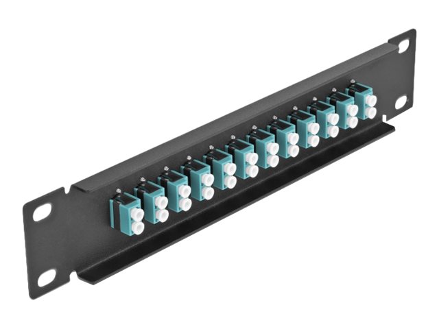 Delock Patch Panel - LC Duplex MM X 12 - Schwarz - 1U - 25.4 cm (10)