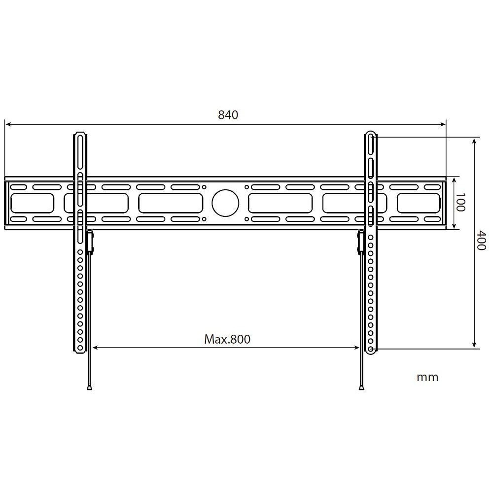 Techly Klammer - Ultra-dünn - für LCD TV - Schwarz - Bildschirmgröße: 107-203 cm (42-80), Ansicht 4