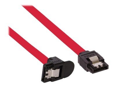 InLine - SATA-Kabel - Serial ATA 150/300/600 - SATA zu SATA - 50 cm - 90° Stecker, eingerastet