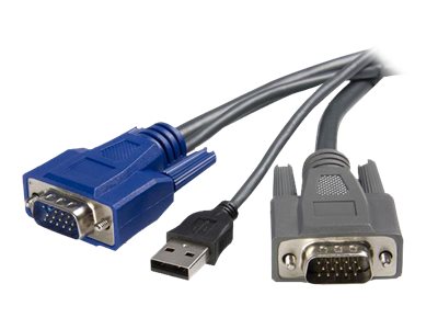 StarTech.com 3m ultradünnes USB VGA 2-in-1-KVM-Kabel - Tastatur-  Video-  Maus- (KVM-)