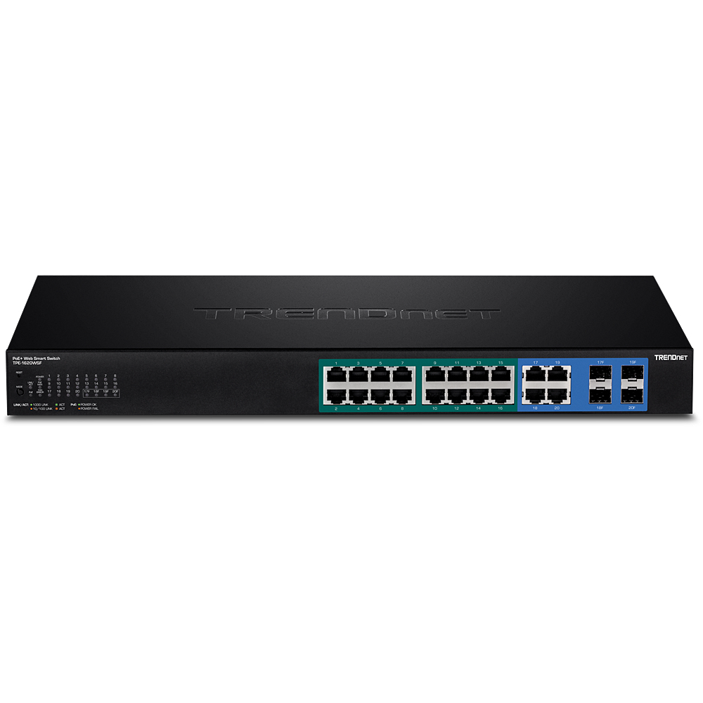 TRENDnet TPE 1620WSF - Switch - L2+ - Smart - 16 x 10/100/1000 (PoE+), Ansicht 4
