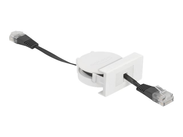 Delock Easy 45 Modul Netzwerk Aufrollkabel RJ45 Cat.5e schwarz