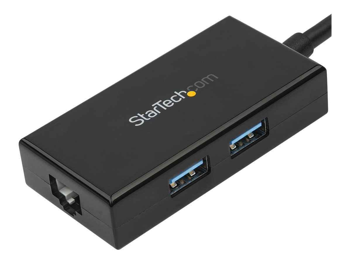 StarTech.com USB 3.0 auf Gigabit Netzwerk Adapter mit 2 Port USB Hub - Native Treiber-Unterstützung, Ansicht 4