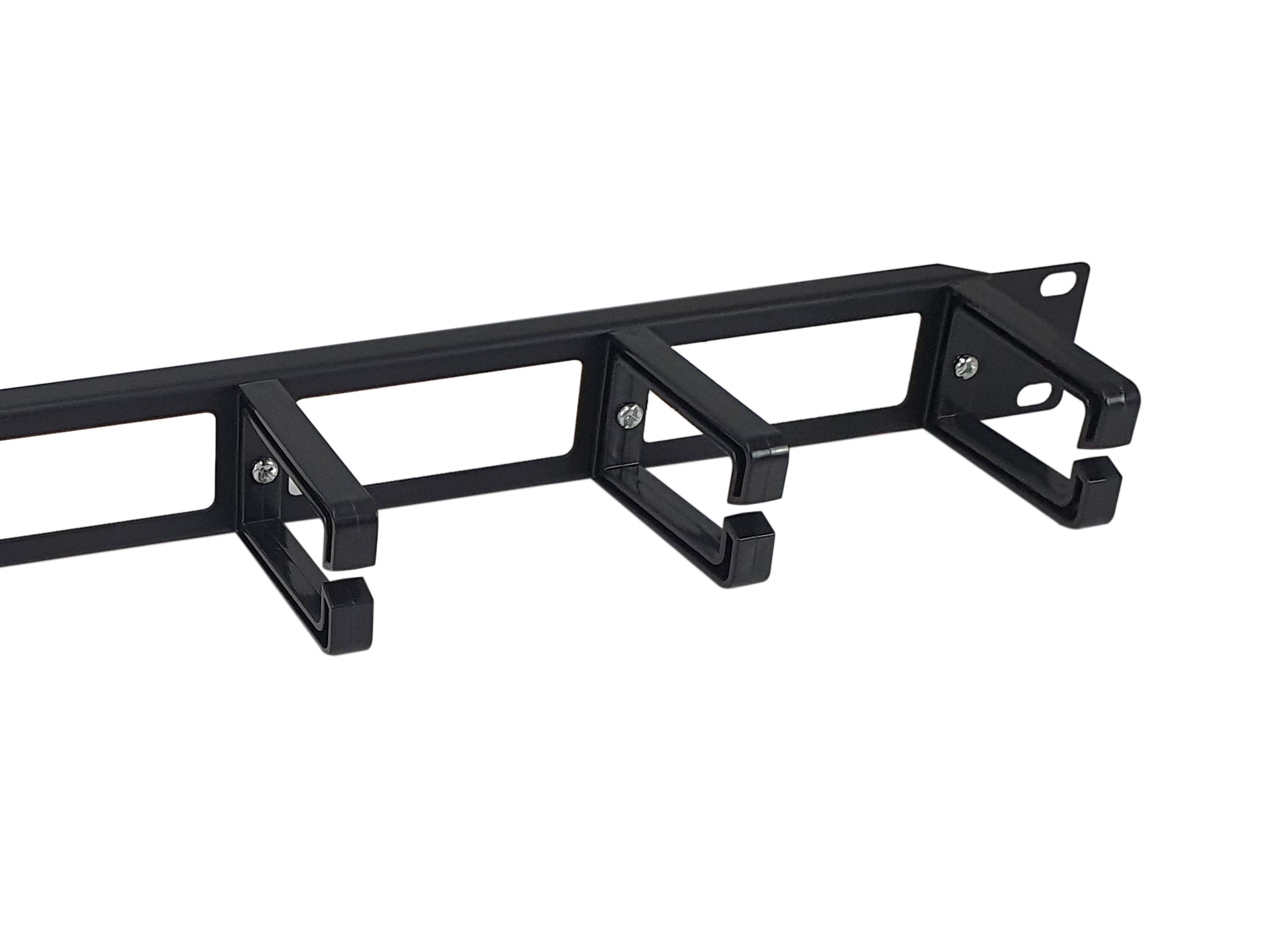 Equip 19 Rack Mount Kabelmanagement-Panel - Schwarz - Kabelmanagementtafel - Schwarz - Kunststoff - Stahl - 1U, Ansicht 4