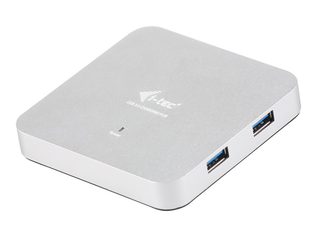 iTec USB 3.0 Metal Active HUB 4 Port mit Netzteil ideal fuer Notebook Ultrabook Tablet PC unterstuetzt Win und Mac OS