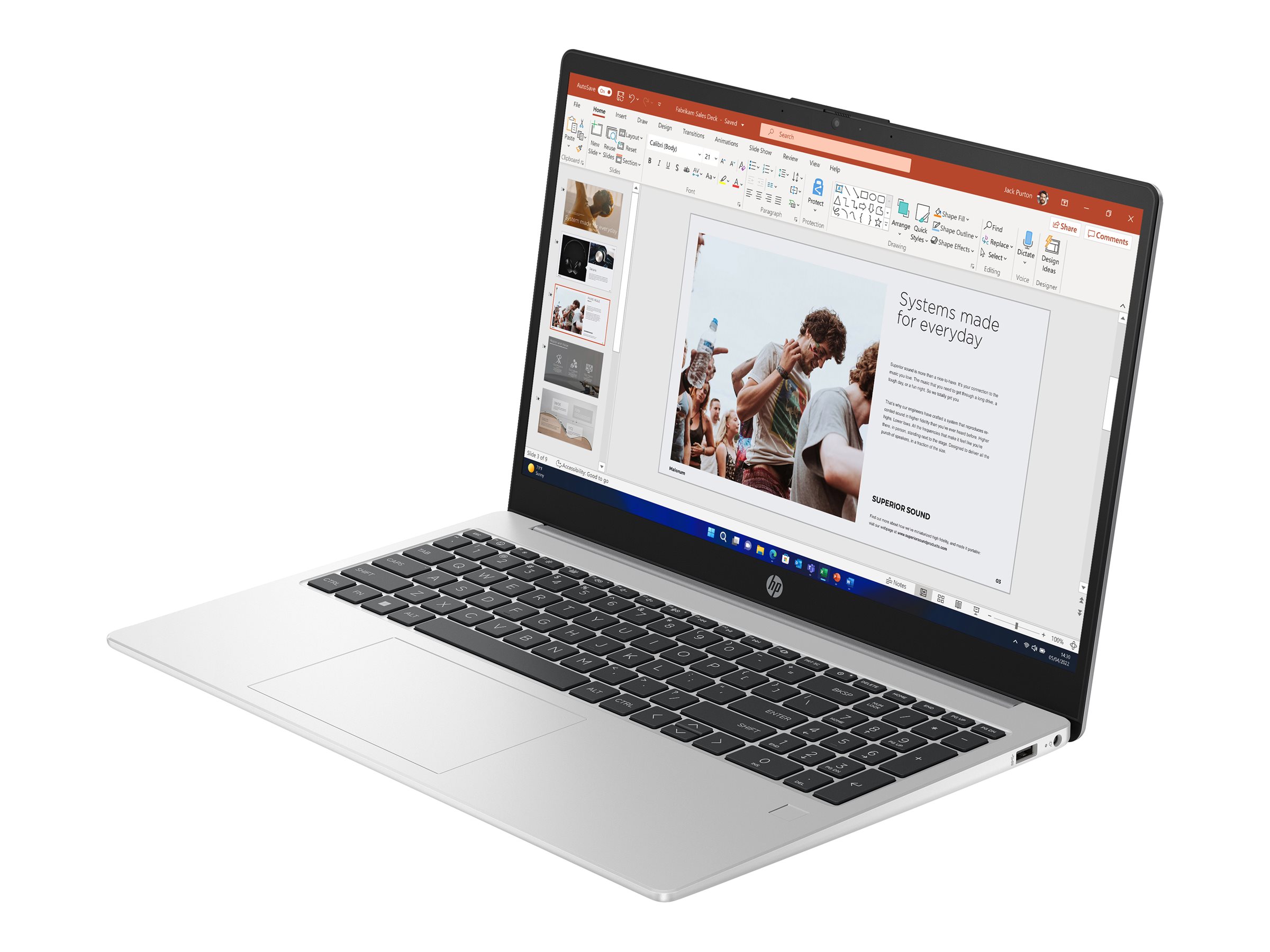 HP 250 G10 Notebook - Intel Core i5 i5-1334U / 1.3 GHz - Win 11 Pro - Intel Iris Xe Grafikkarte - 16 GB RAM - 512 GB SSD NVMe - 39.6 cm (15.6")