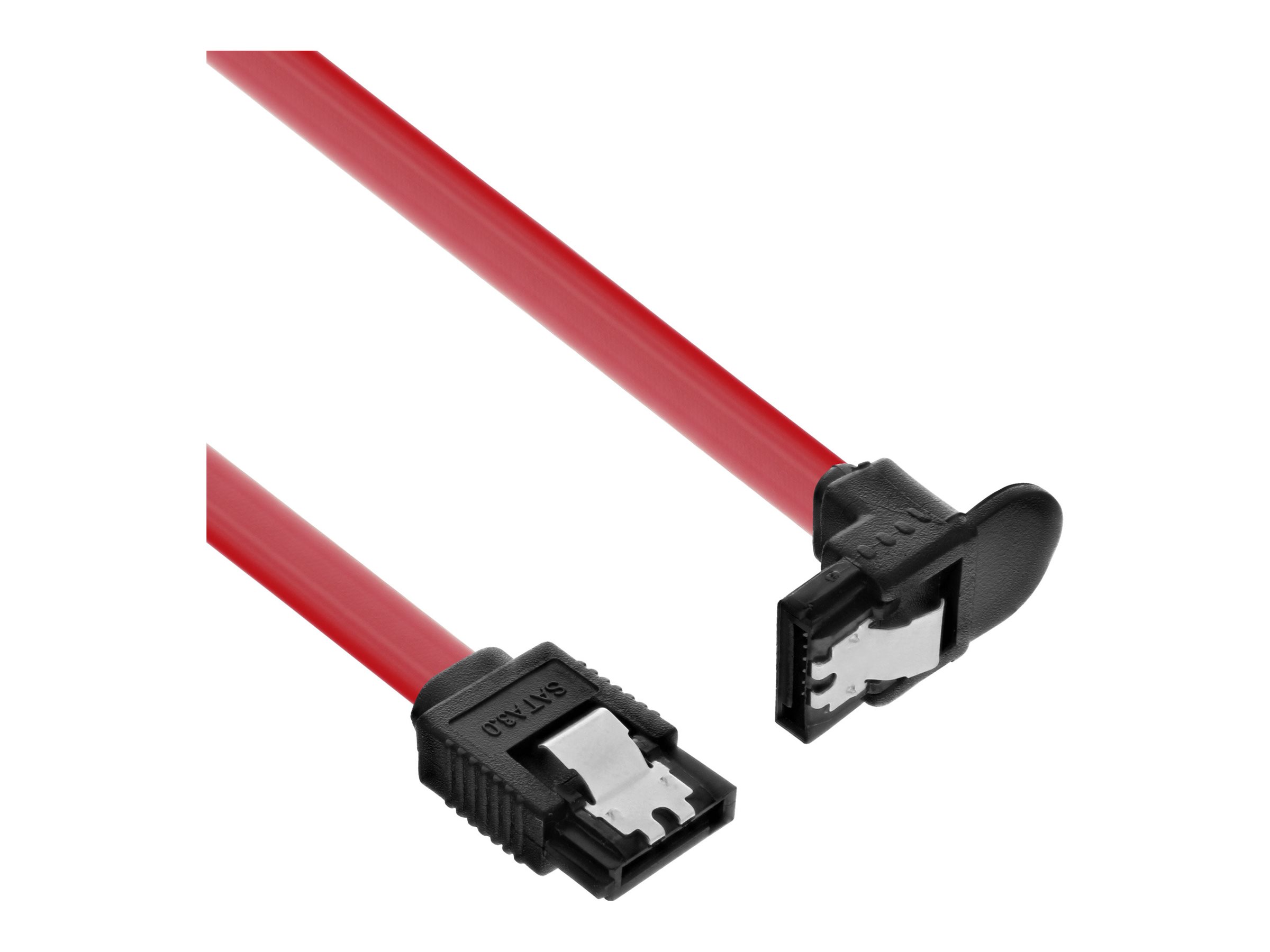 InLine SATA 6Gbs Kabel - mit Lasche - gewinkelt - 05m