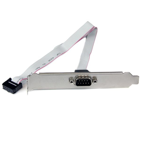 StarTech.com 40cm Seriell DB9 Slotblech mit 10 Pin Mainboard Header, IDC, Seriell, RS-232, Grau, CE, REACH, 121 mm