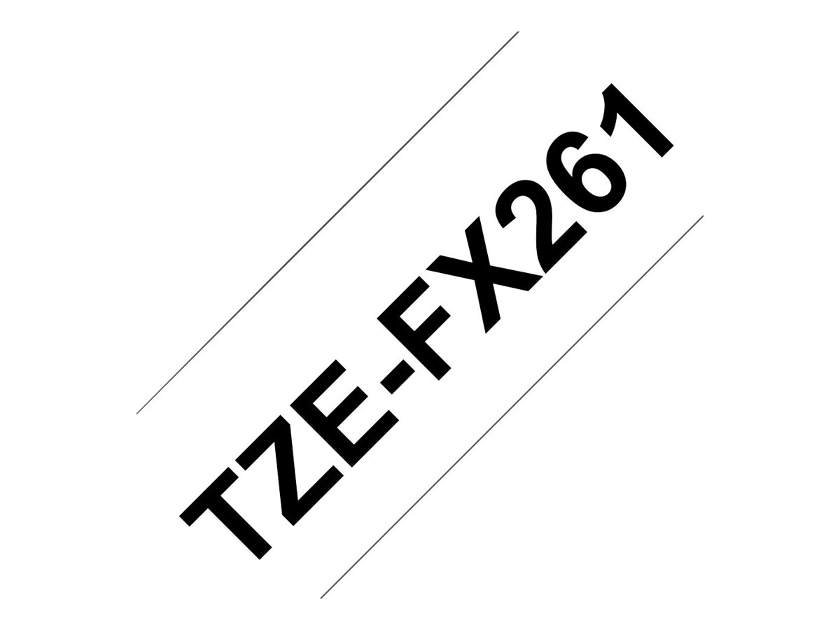 Brother TZe-FX261 - Schwarz auf Weiß - Rolle (3,56 cm x 8 m), Ansicht 3