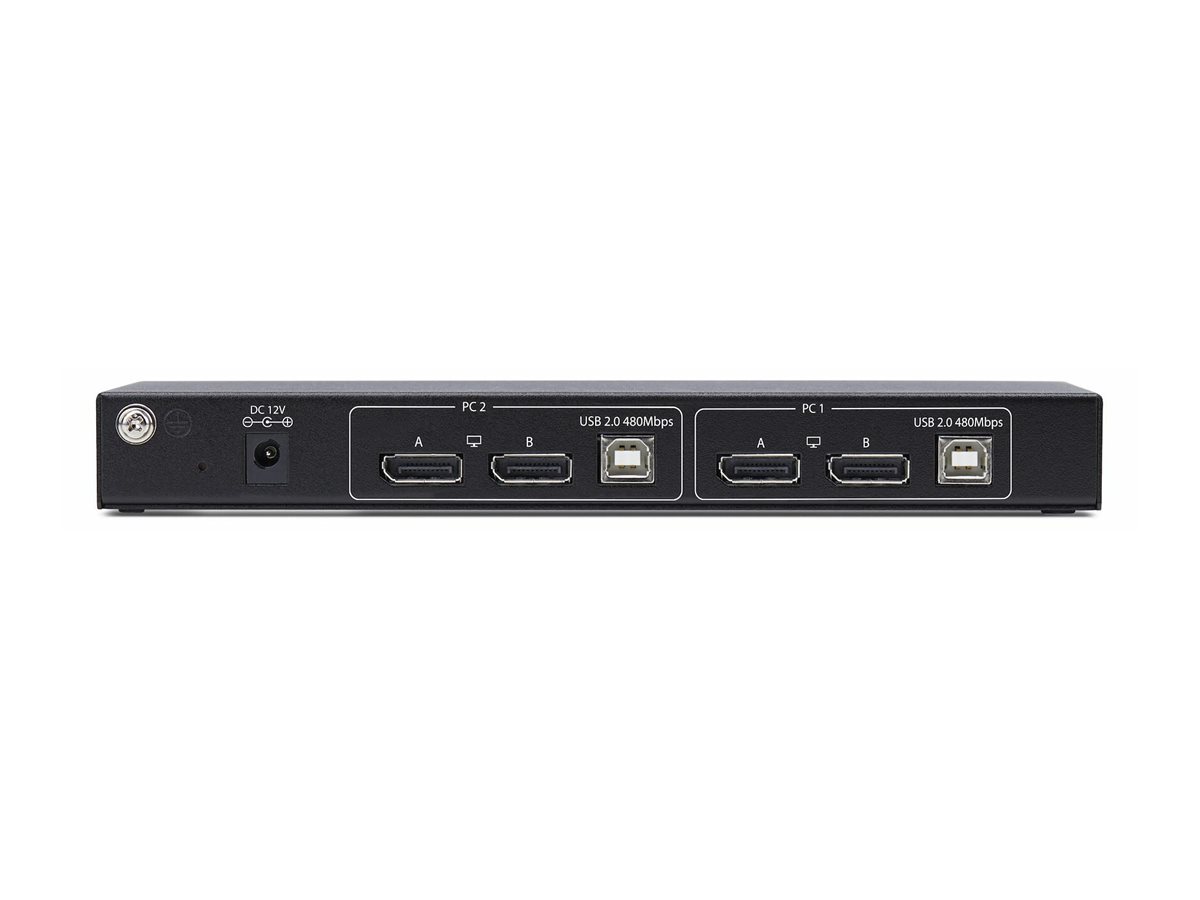 StarTech.com 2-Port Dual-Monitor DP KVM Switch w/Video Matrix, 4K 60Hz, Ansicht 3