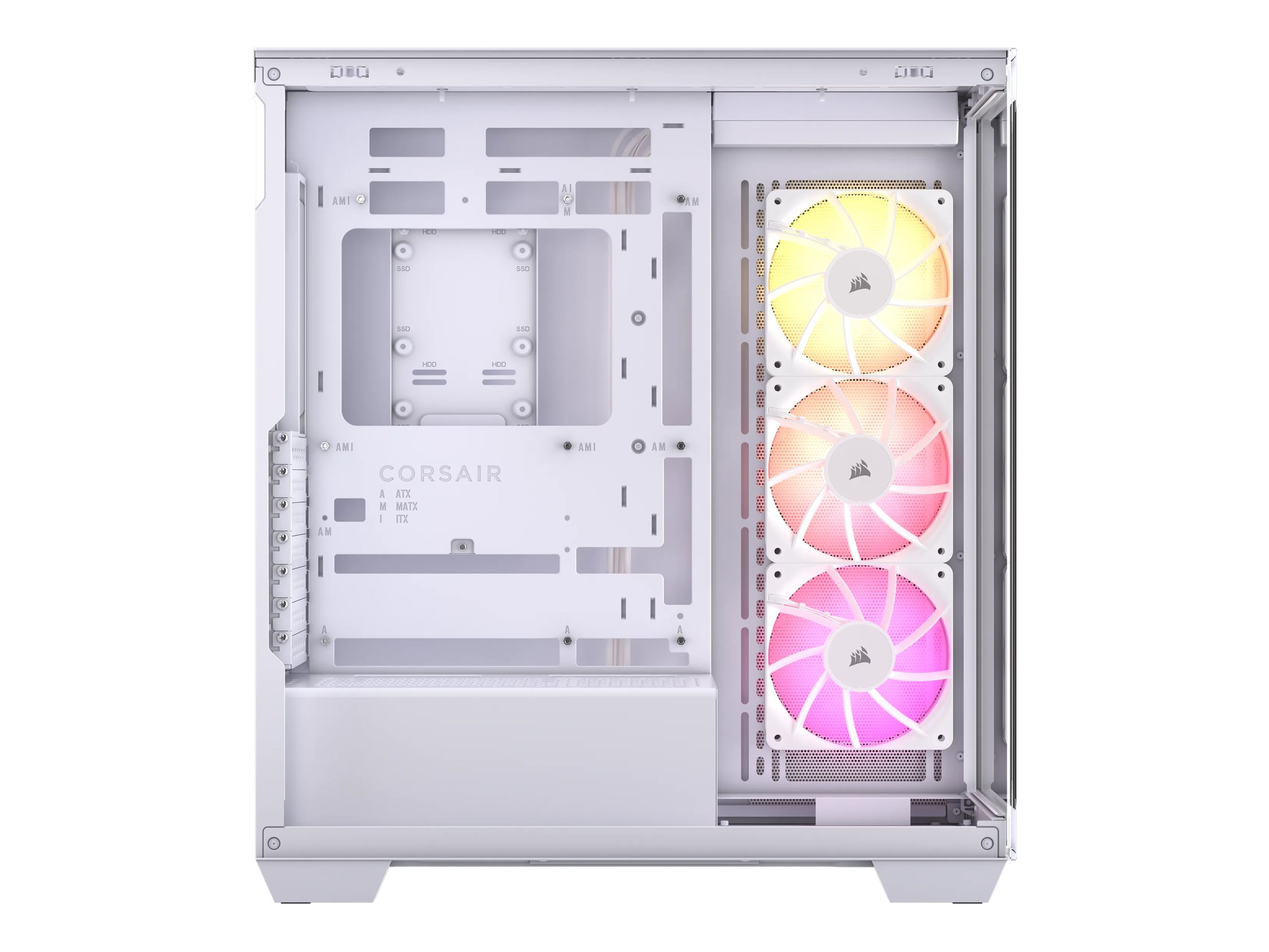 Corsair 3500X ARGB - Mid tower - E-ATX - Seitenteil mit Fenster (gehärtetes Glas), Ansicht 4