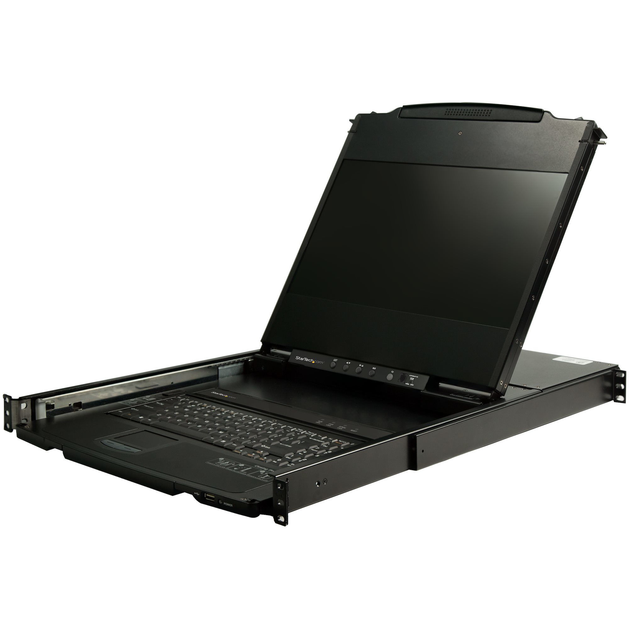 StarTech.com Rack KVM Konsole HD 1080p - US Tastatur(QWERTY), Ein Port DVI/VGA KVM mit 17 LCD Monitor, Ansicht 2