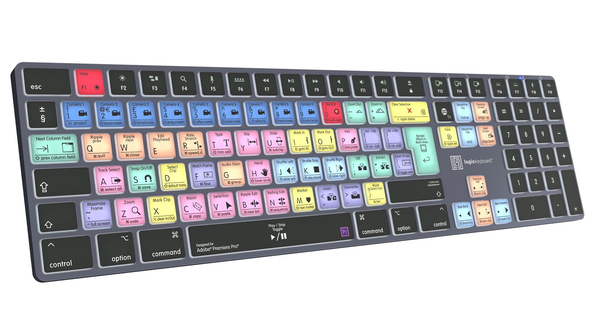 Logickeyboard Adobe Premiere Pro CC Titan LKB-PPROCC-TM-UK - TL: UK, QWERTY, Ansicht 2