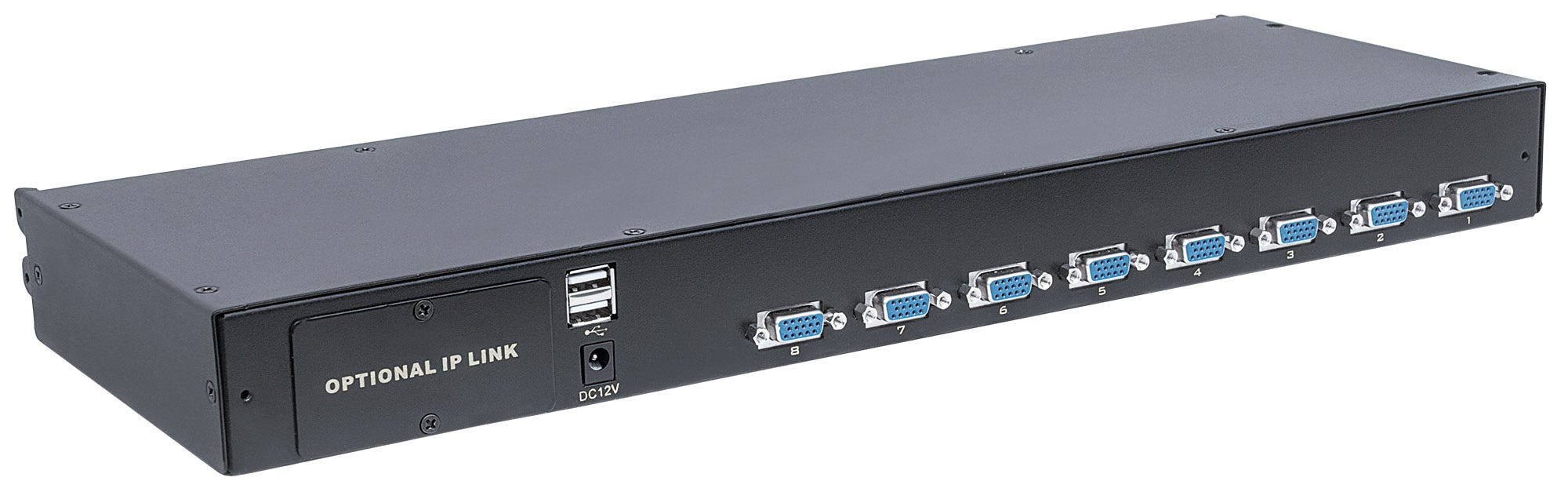 Intellinet Modularer 8-Port KVM-Switch mit VGA-Schnittstelle, Zur Verwendung mit Intellinet Rackmount LCD-Konsolen, Ansicht 2