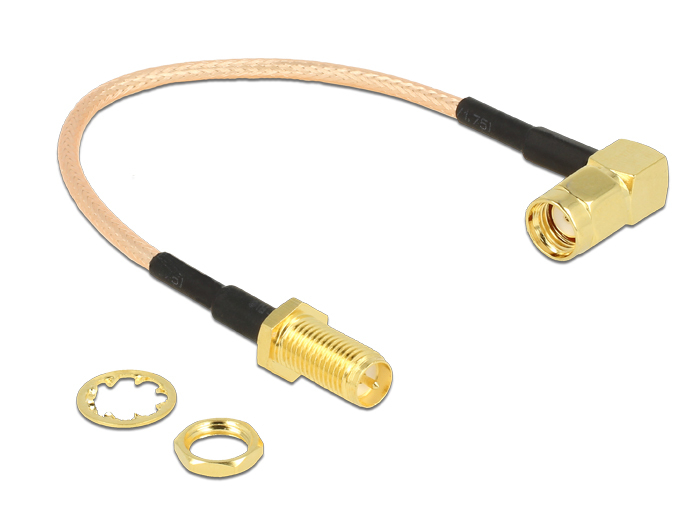 Delock Antennenkabel - RP-SMA Gefäß zu RP-SMA Stecker, Ansicht 2