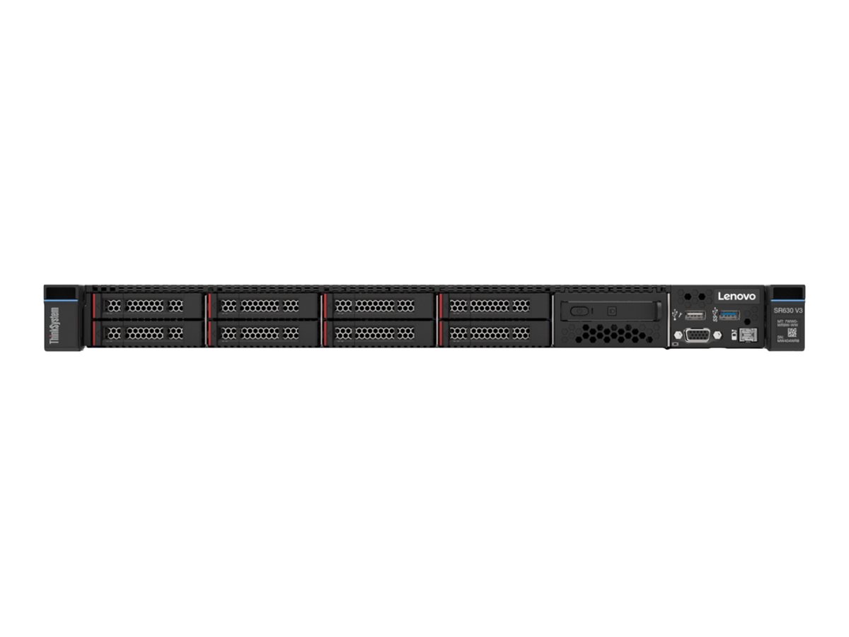 Lenovo ThinkSystem SR630 V3 7D73 - Server - Rack-Montage - 1U - zweiweg - 1 x Xeon Silver 4509Y  2.6 GHz - RAM 32 GB - SAS - Hot-Swap 6.4 cm (2.5)