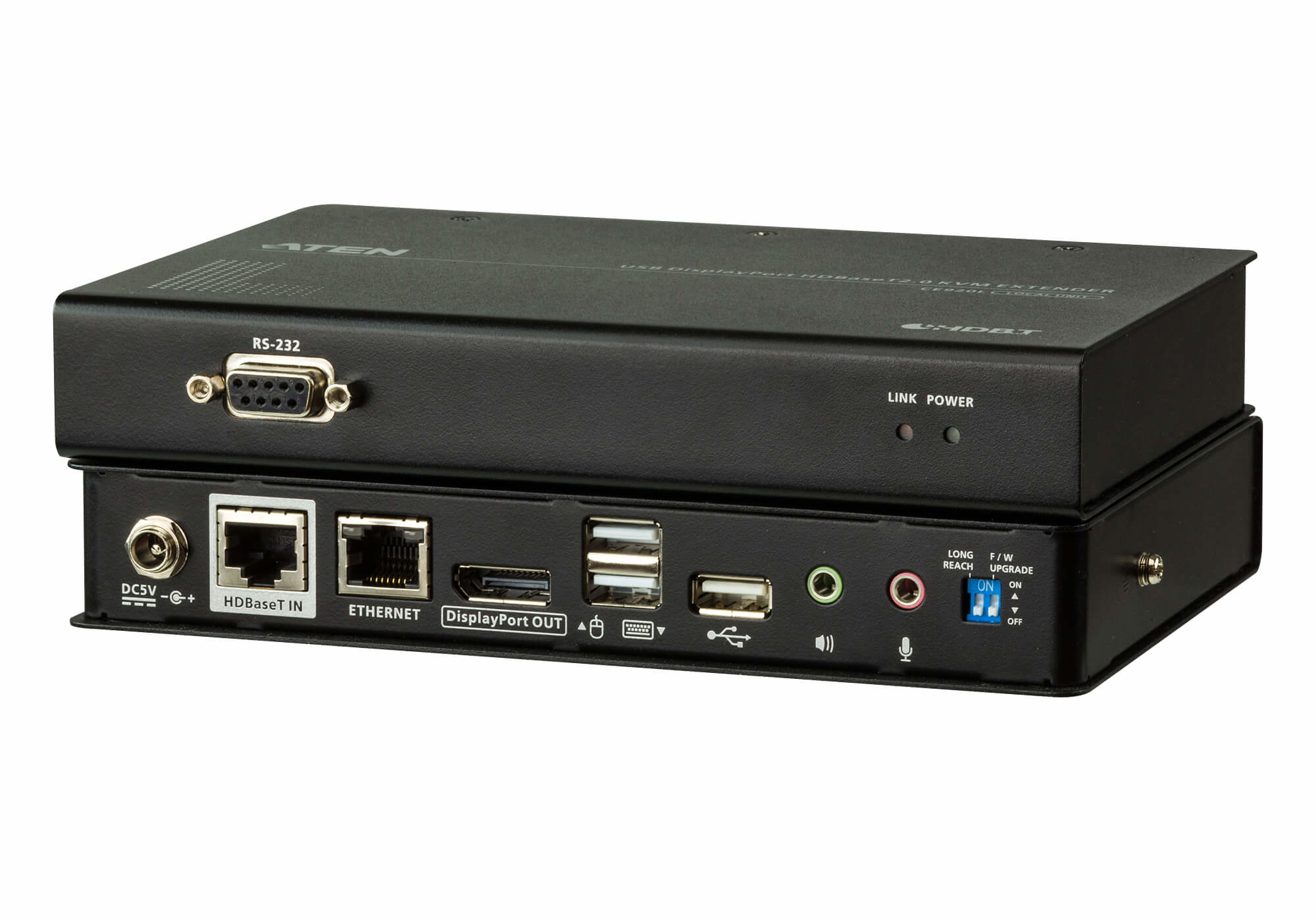 ATEN CE920 USB DP HDBaseT2.0 KVM Extende ohne Ethernet Port - KVM-Umschalter - RS-232, Ansicht 2