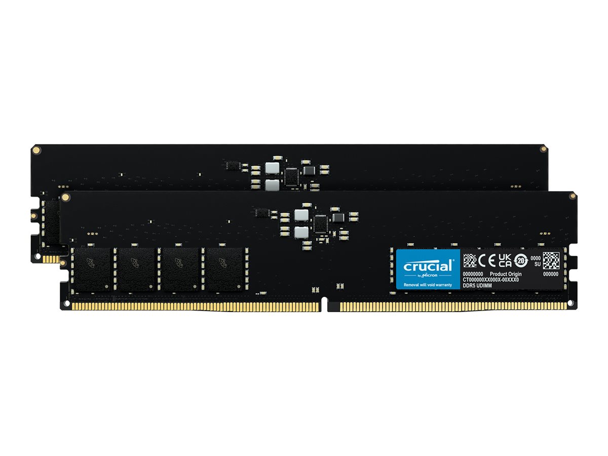 Crucial - DDR5 - Kit - 64 GB: 2 x 32 GB - DIMM 288-PIN - 4800 MHz / PC5-38400