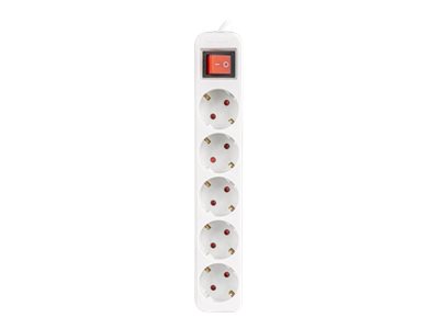 Lanberg Steckdosenleiste 5x Schuko m. Sch. Kupfer 3m weiß - Steckdosenleiste, Ansicht 2