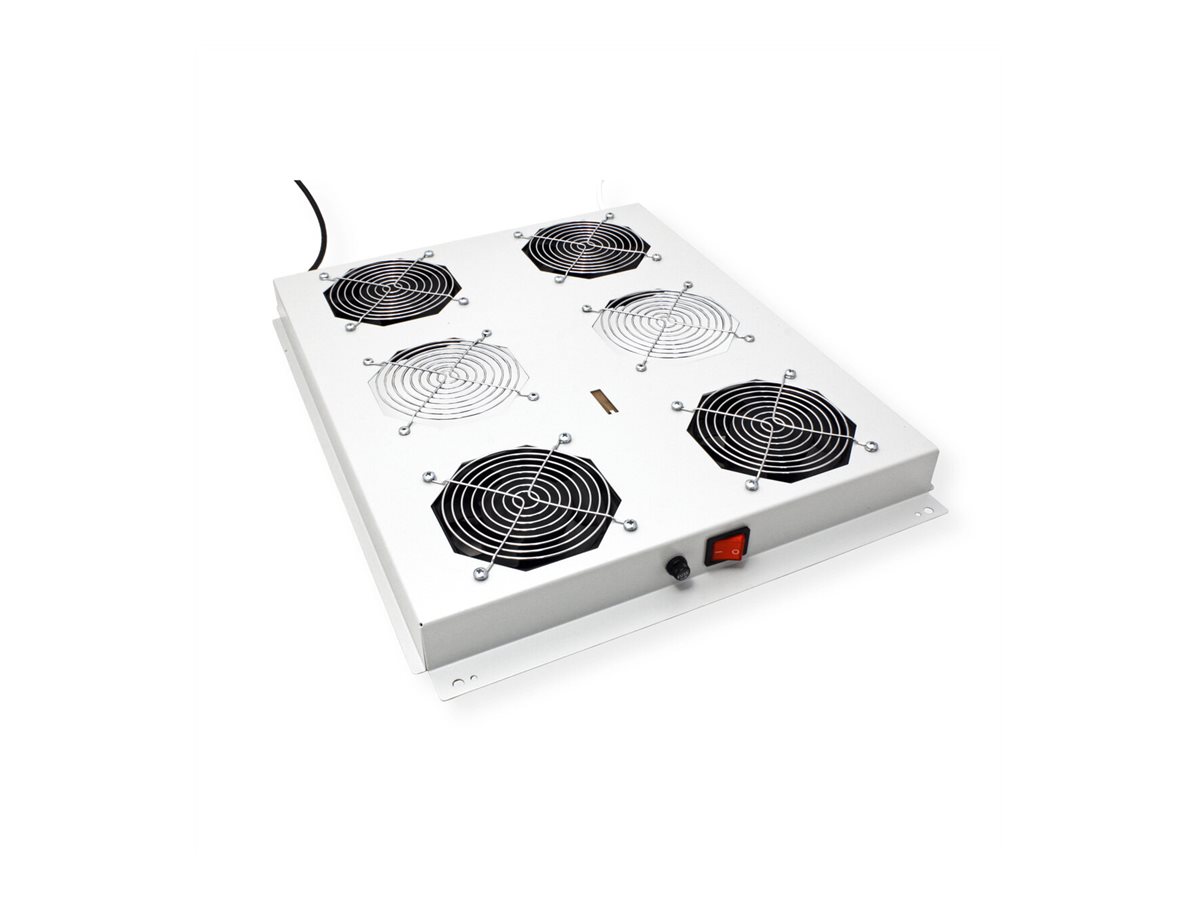 ROLINE 19 Zoll Dachlüftereinheit 4 Lüfte Thermostat grau, Ansicht 4
