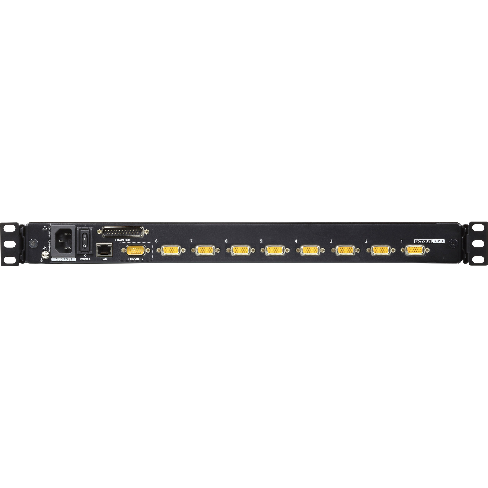 ATEN CL5708iN D LCD KVM Over IP Switch 19 USB-PS/2 VGA - KVM-Umschalter - 8-Port, Ansicht 4