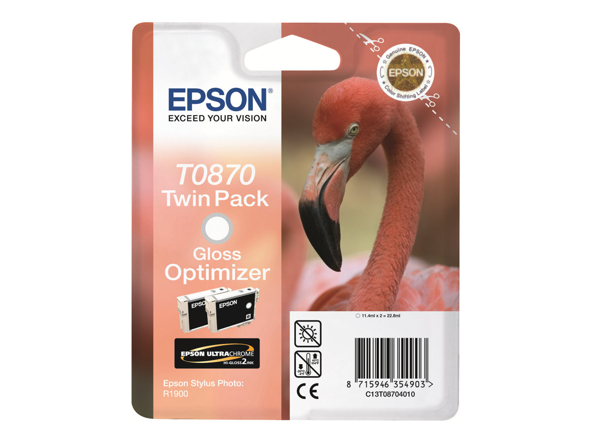 Epson T0870 - 2er-Pack - 11.4 ml - glänzend - original - Blisterverpackung