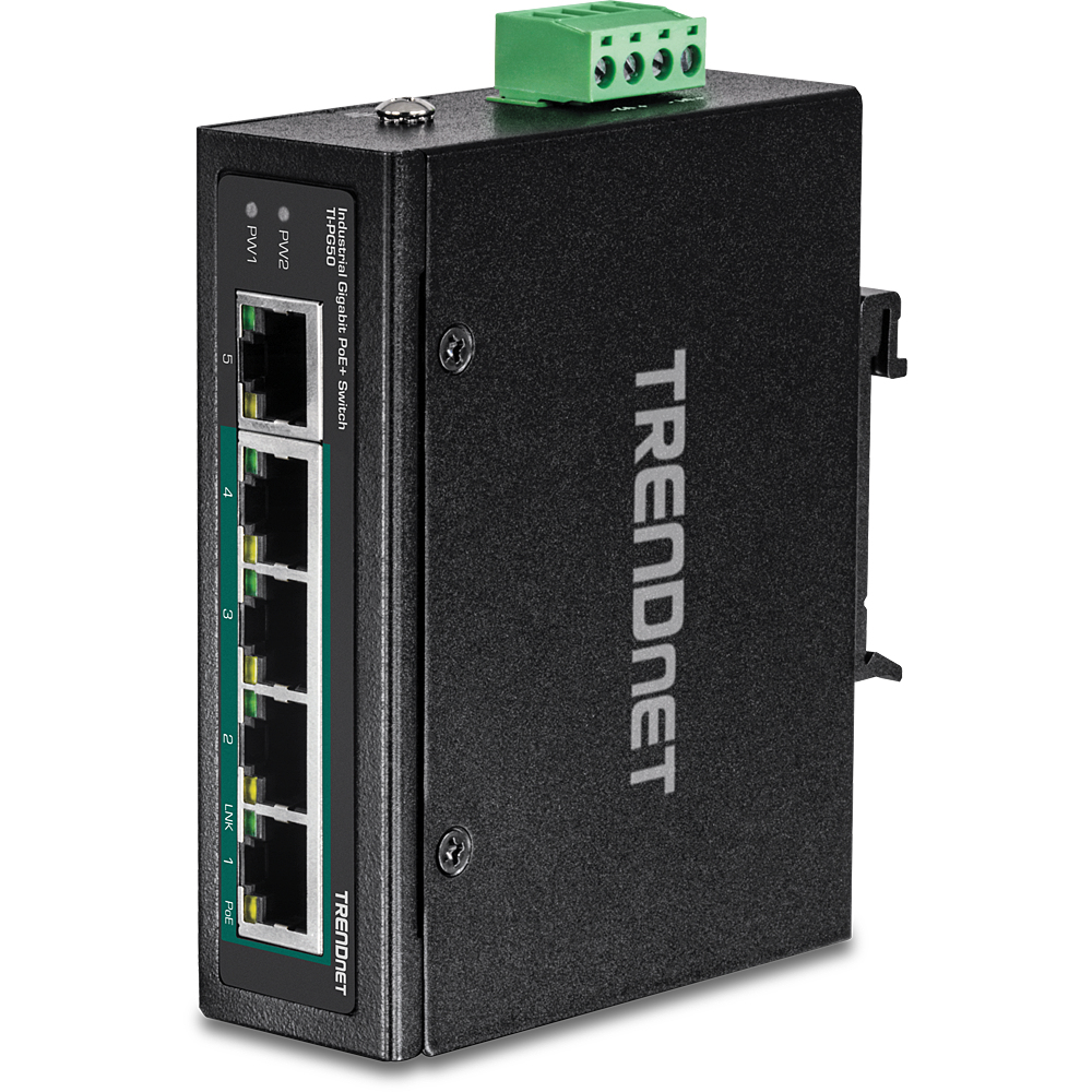 TRENDnet TI-PG50 - Unmanaged - Gigabit Ethernet (10/100/1000) - Vollduplex - Power over Ethernet (PoE) - Rack-Einbau - W, Ansicht 2