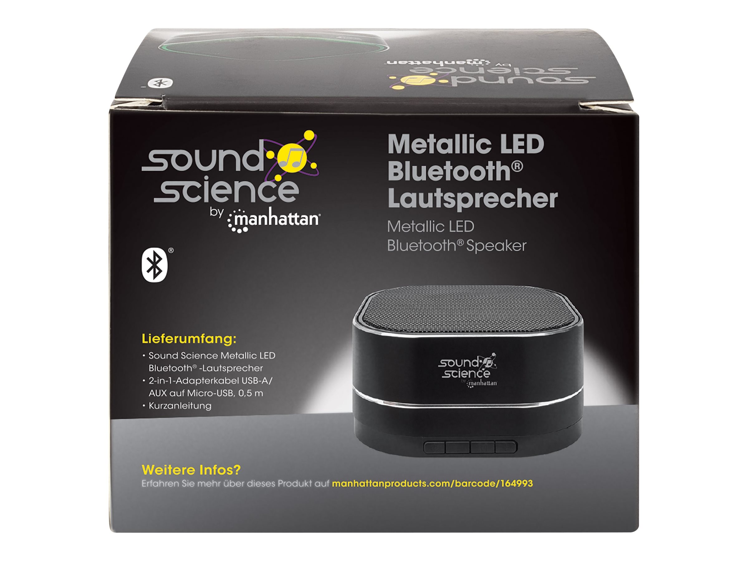 Manhattan Sound Science Metallic Bluetooth Speaker (Clearance Pricing)