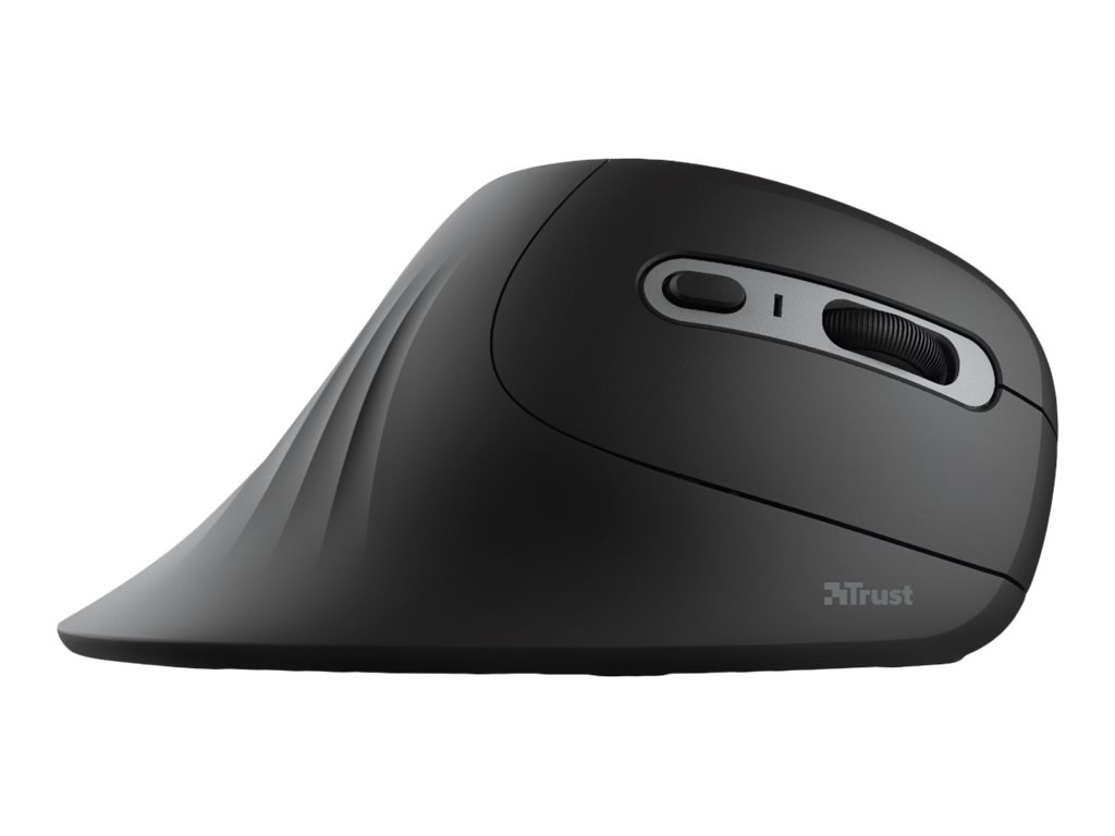 Trust Verro - Vertikale Maus - ergonomisch - Für Rechtshänder - optisch - 6 Tasten - kabellos - 2.4 GHz - kabelloser Empfänger (USB)