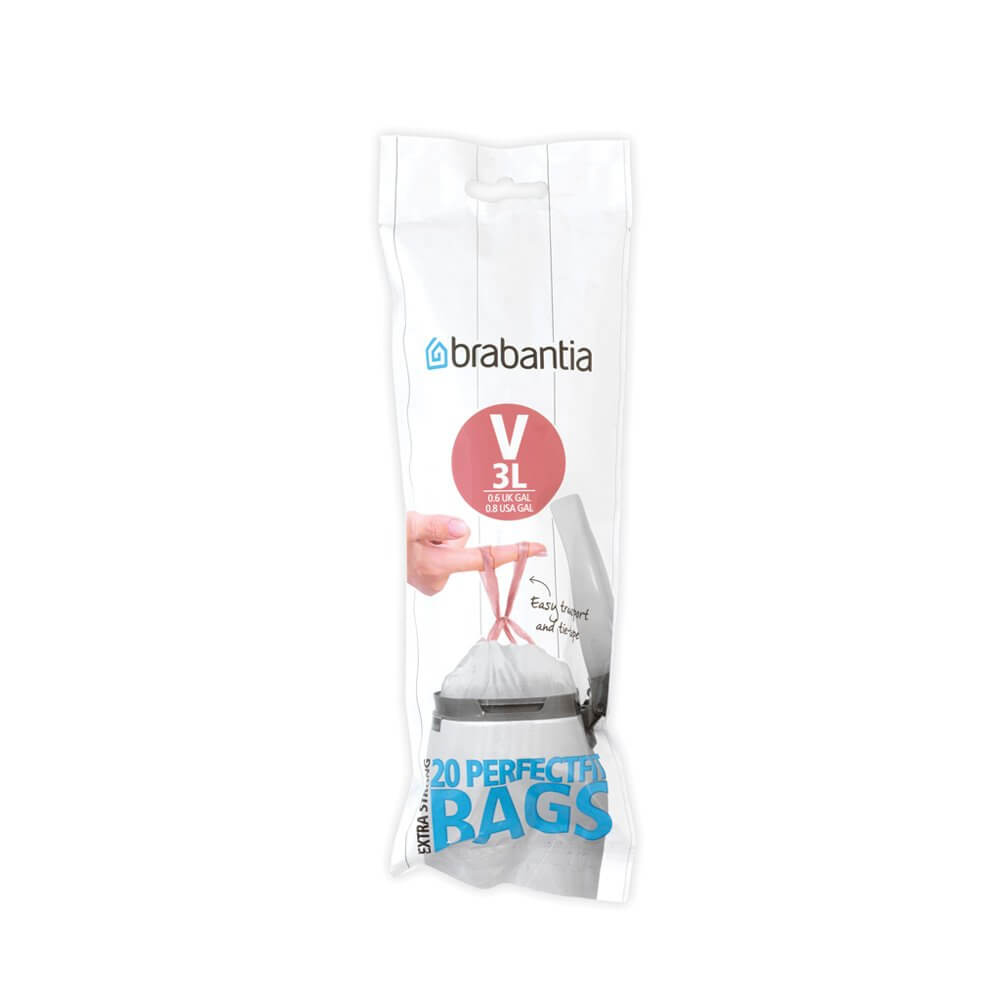 Brabantia 116582 - 3 l - Weiß - Hart-Polyethylen (HDPE) - 290 mm - 235 mm - 20 Stück(e), Ansicht 2
