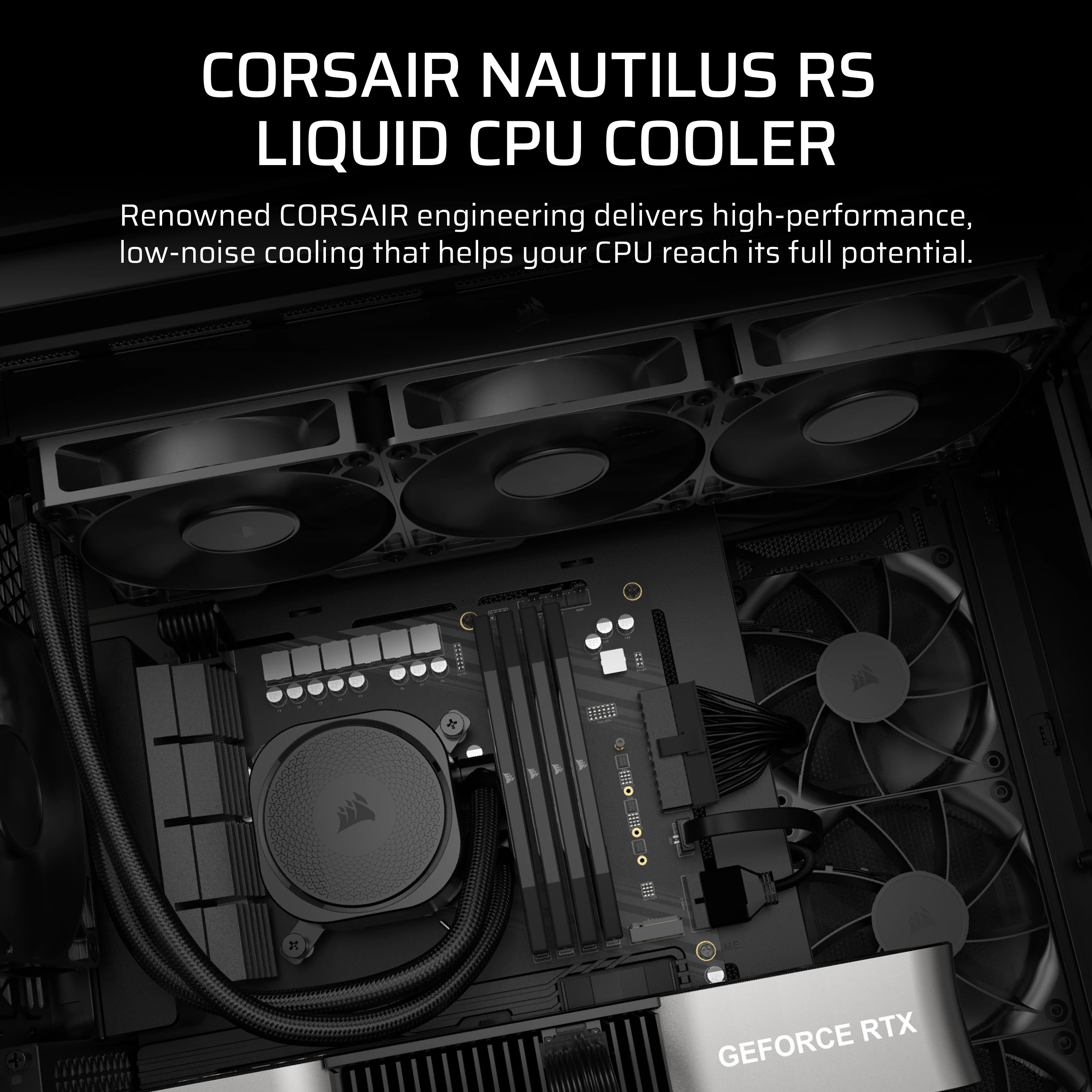 Corsair Nautilus 360 RS - Prozessor-Flüssigkeitskühlsystem - Kühlergröße: 360 mm - (für: LGA1851, LGA1700, AM5, AM4), Ansicht 4