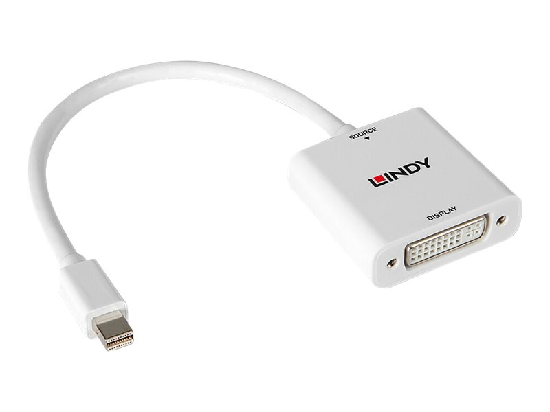 Lindy - Videoadapter - Mini DisplayPort (M) zu DVI (W) - DisplayPort 1.1 - 18 cm - passiver Konverter