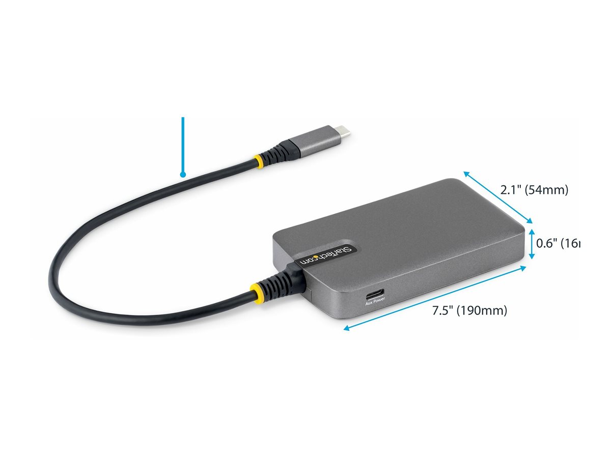 StarTech.com Hub - 4 x USB 3.2 Gen 1 + 1 x USB-C + 1 x USB-C 3.2 Gen 1, Ansicht 3