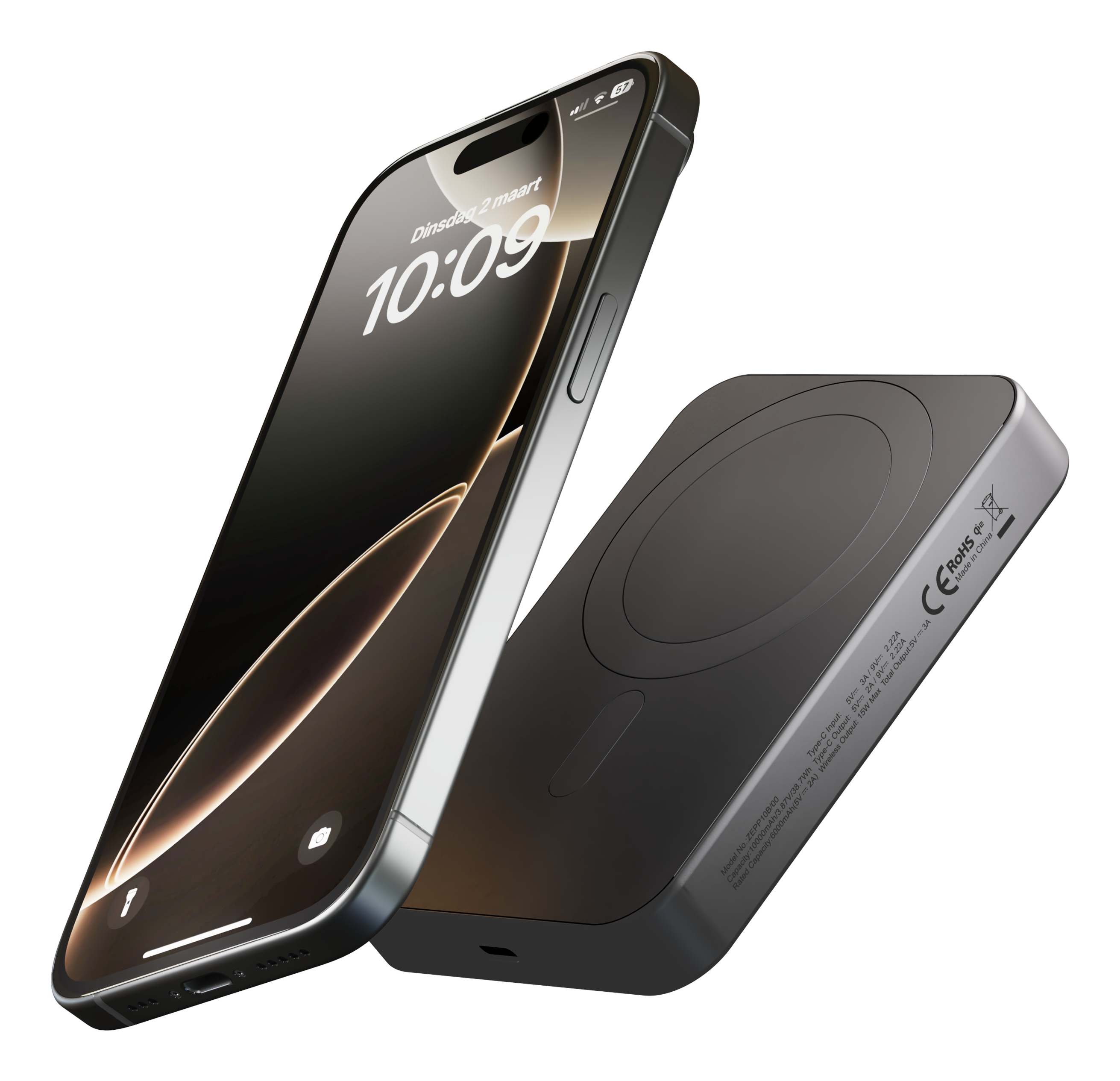 Zens Pro 1 - Induktive Power Bank - dünn - 10000 mAh, Ansicht 3