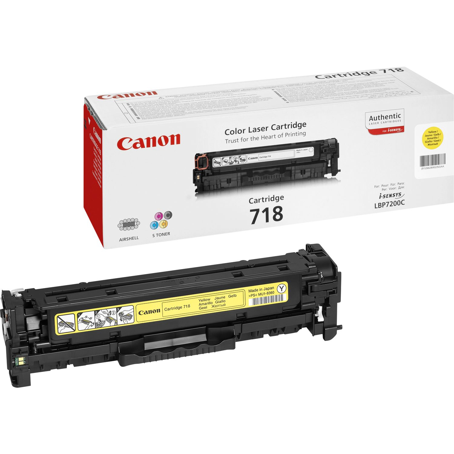Canon 718 Yellow - Gelb - Original - Tonerpatrone, Ansicht 2