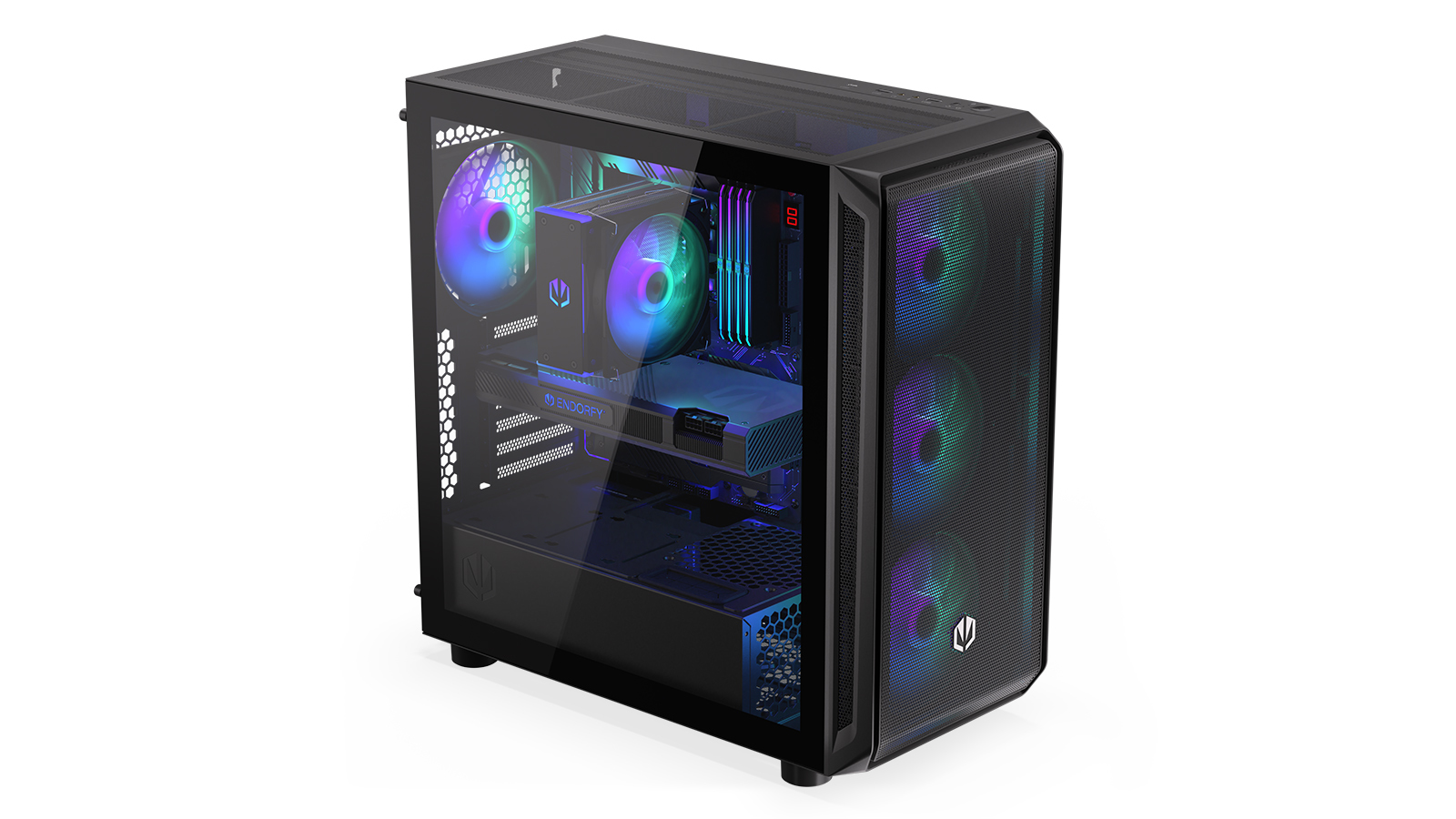ENDORFY Arx 700 ARGB - Tower - PC - Schwarz - ATX - ITX - micro ATX - Multi - Taschenlüfter, Ansicht 4