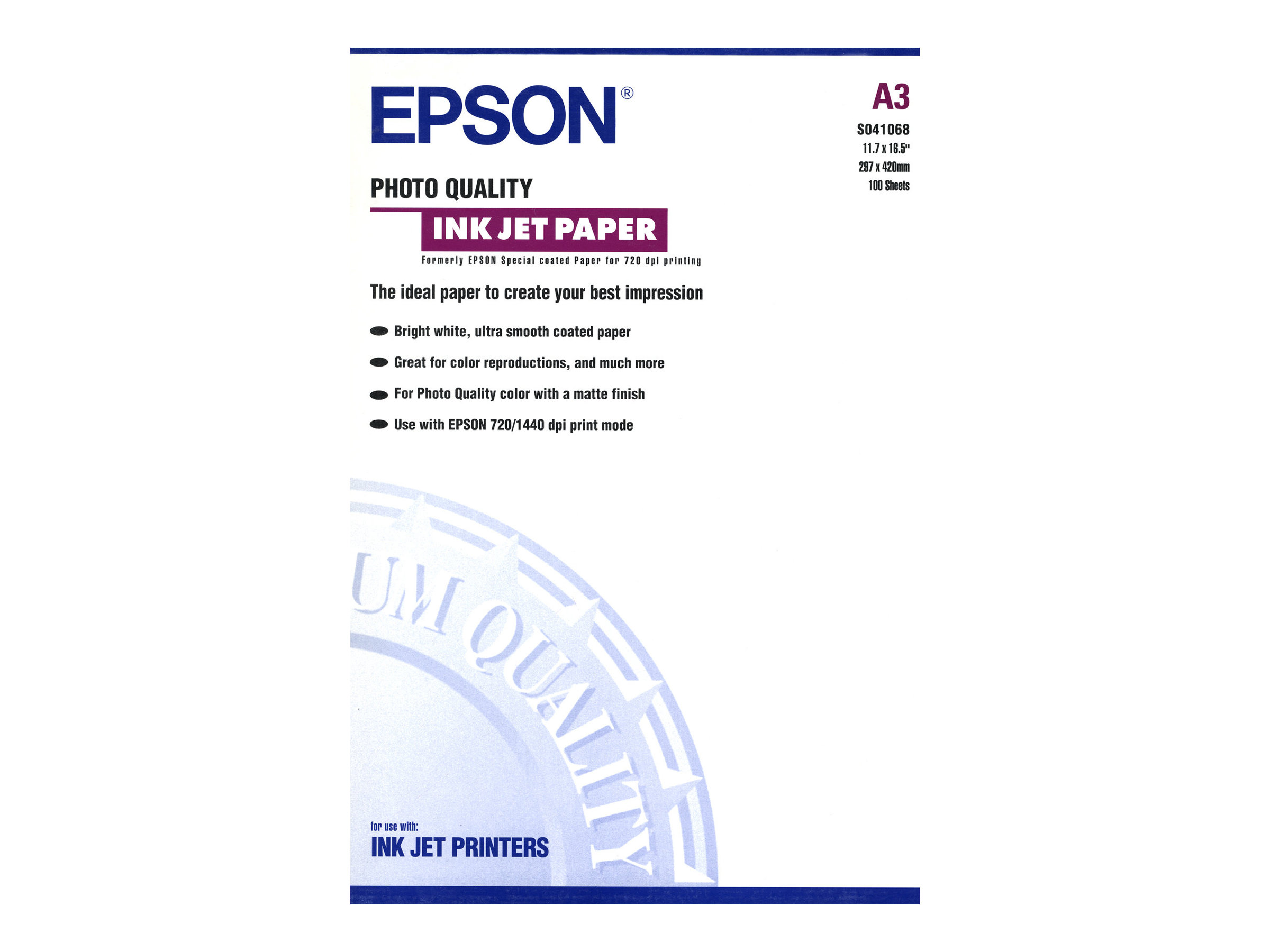 Epson Photo Quality Ink Jet Paper (C13S041068)