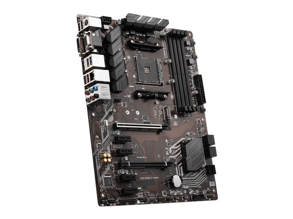 MSI PRO B550-P GEN3 - Motherboard - ATX - Socket AM4 - AMD B550 Chipsatz - USB 3.2 Gen 1, USB 3.2 Gen 2 - Gigabit LAN - Onboard-Grafik (CPU erforderlich)