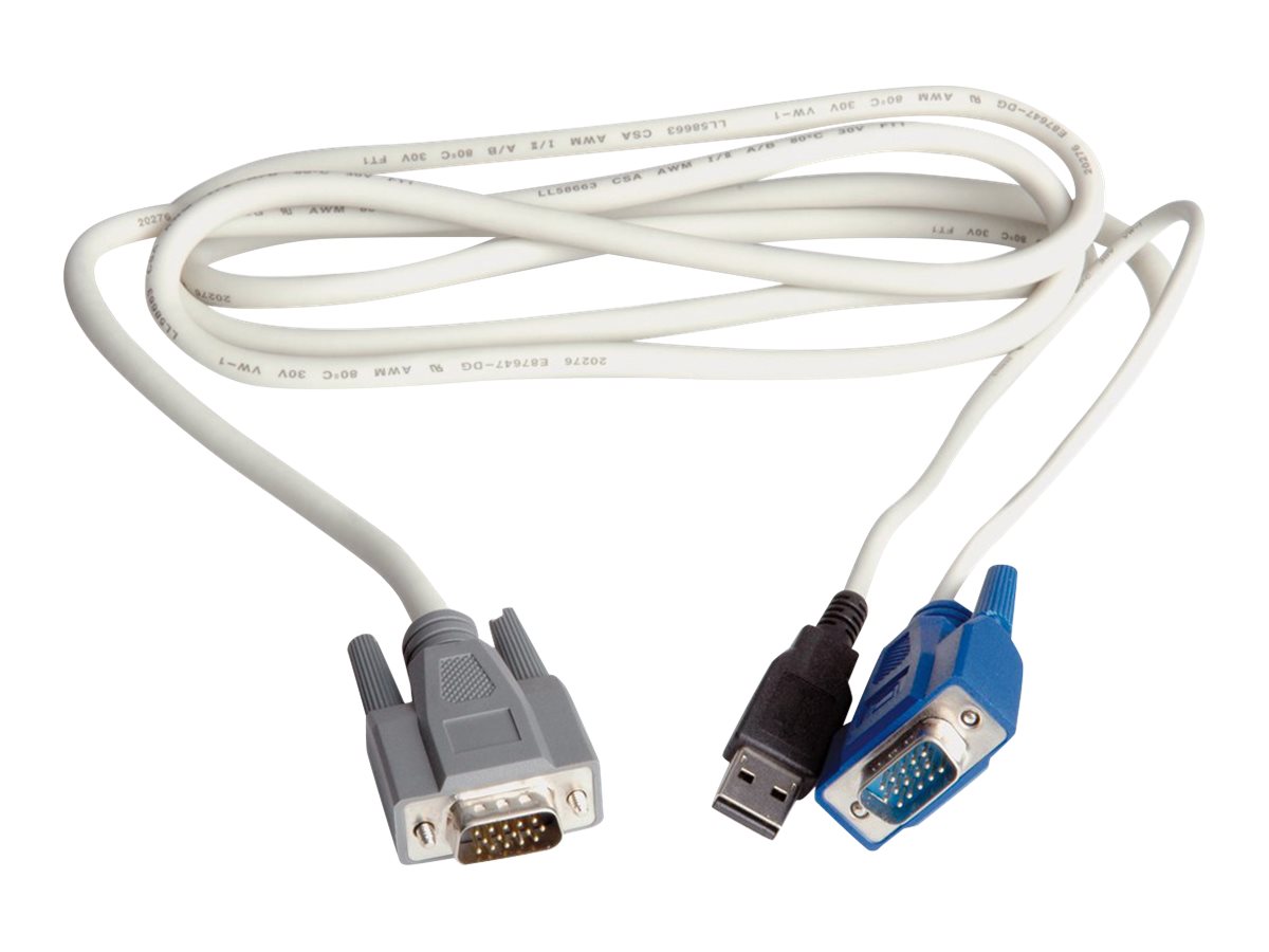 Roline - Tastatur- / Video- / Maus- (KVM-) Kabel - USB, HD-15 (VGA) (M) zu HD-15 (VGA) (M) - 1.8 m - beige