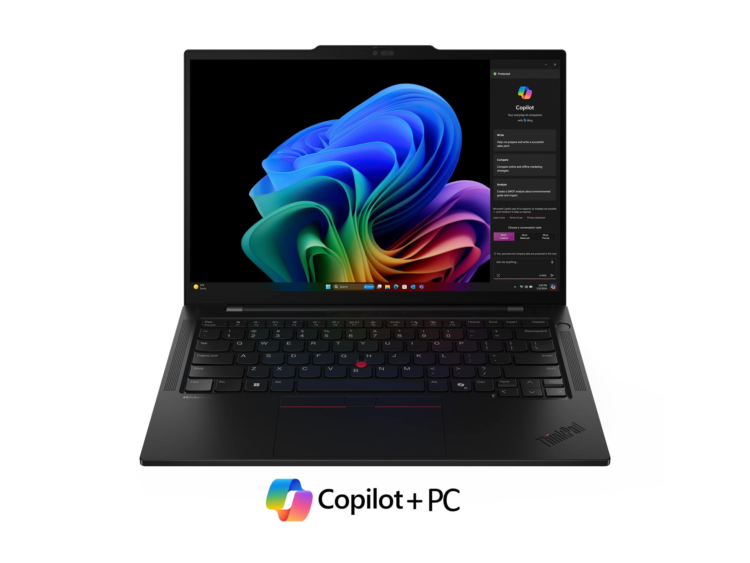 Lenovo ThinkPad T14s Gen 6 21N1 - 180°-Scharnierdesign - Snapdragon X Elite X1E-78-100 / 3.4 GHz - Win 11 Pro (auf ARM) - Qualcomm Adreno - 32 GB RAM - 1 TB SSD TCG Opal Encryption 2, NVMe - 35.6 cm (14") IPS 1920 x 1200 - Bluetooth, Wi-Fi 7 - Schwa...