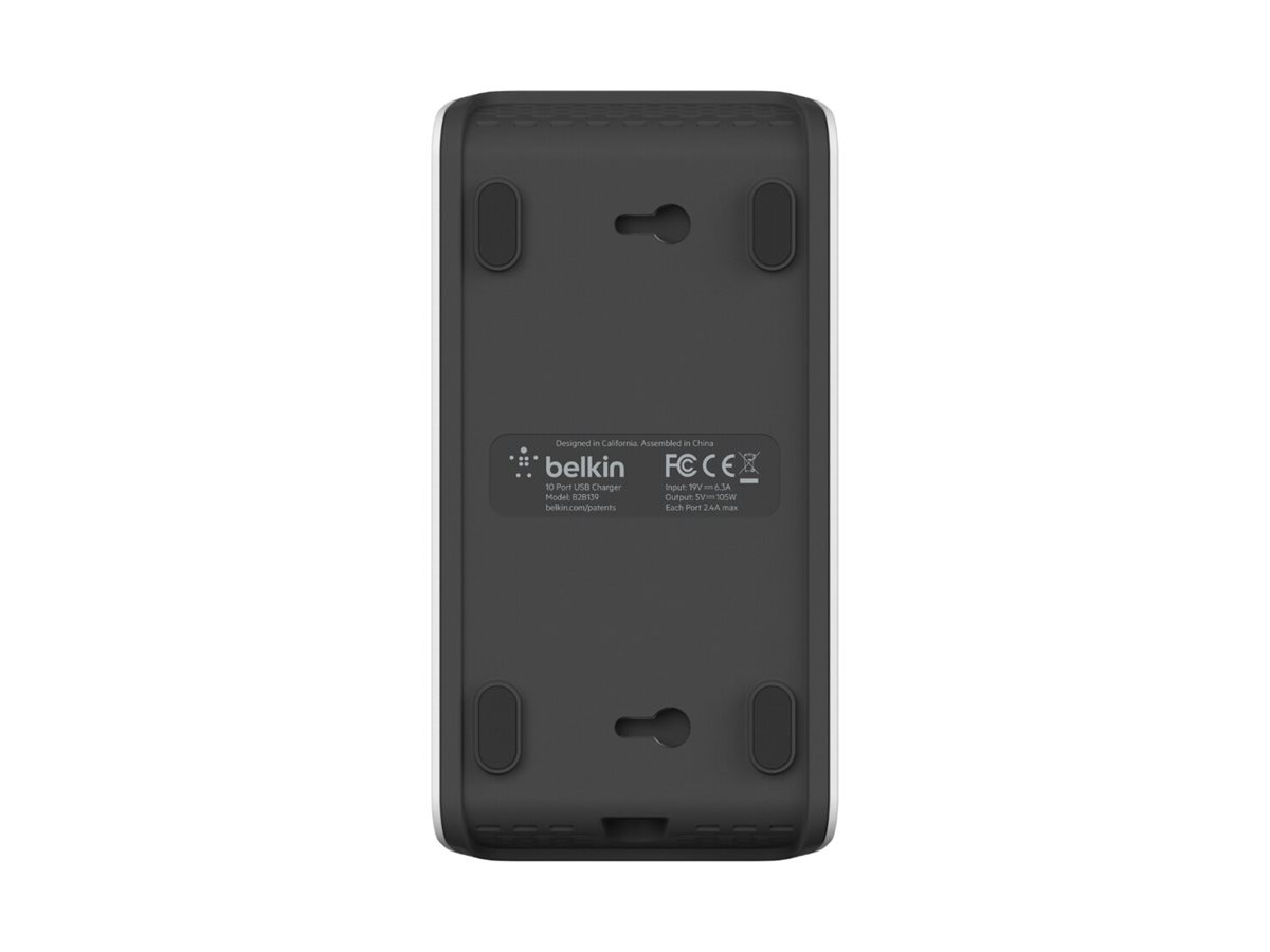 Belkin ROCKSTAR - Ladestation - 120 Watt - 10 Ausgabeanschlussstellen (10 x 4-poliger USB Typ A)