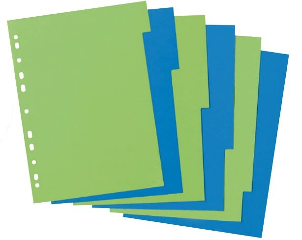 herlitz | Register GREENline 6-teilig A4 Karton 2-farb.aus farbintensivem Manilakarton