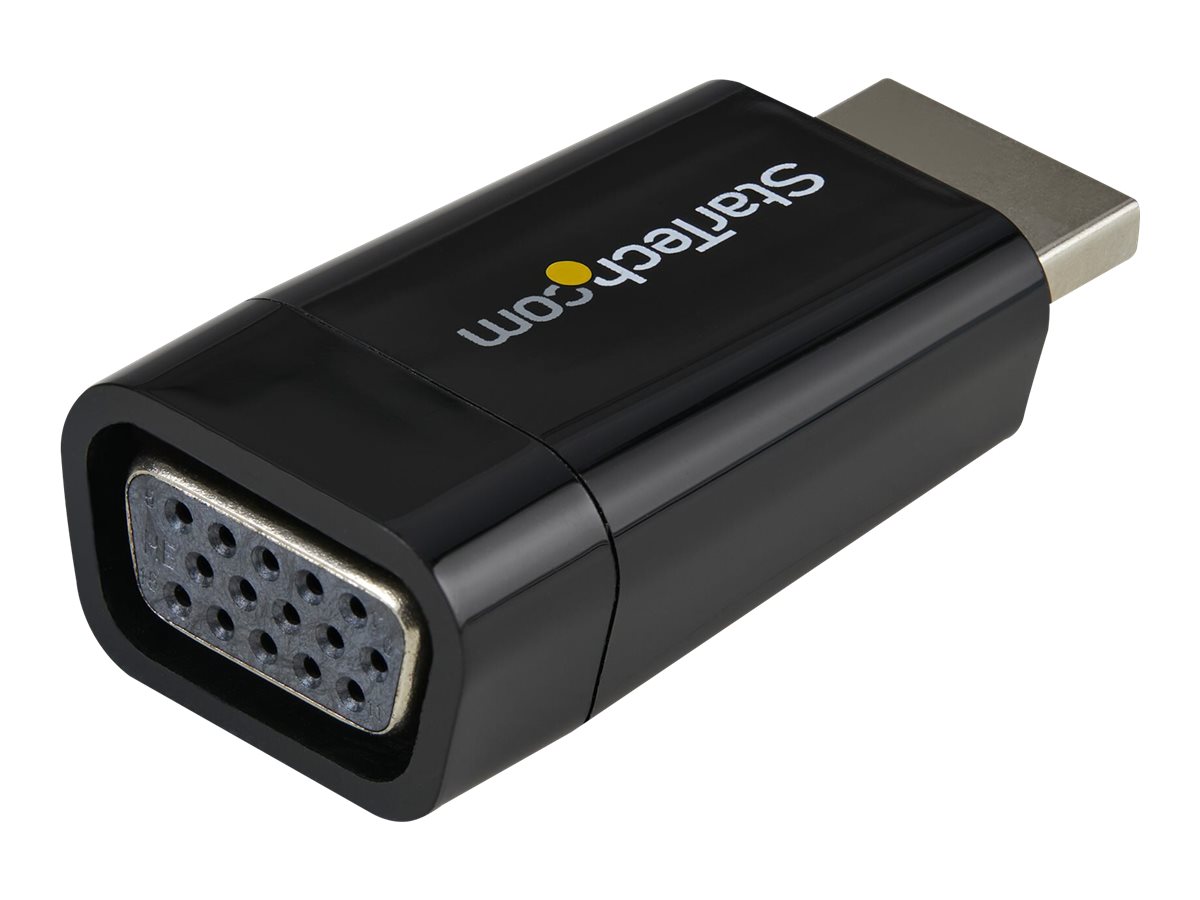 StarTech.com Kompakter HDMI auf VGA Adapter/ Konverter ideal für Chromebooks Ultrabooks & Laptops- HDMI zu VGA HD15 Wandler - 1920x1200 - Videoadapter - HDMI männlich zu HD-15 (VGA)