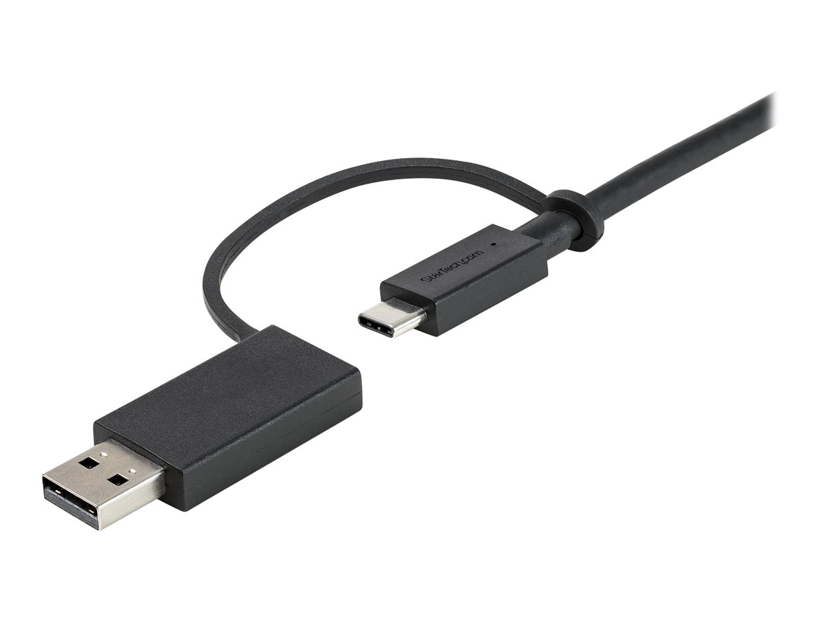 StarTech.com StarTech 1m USB-C Kabel mit USB-A Adapter Dongle - Hybrid 2-in-1 USB-C Kabel mit USB-A - USB-C auf USB-C (10Gbit/s - 100W PD)