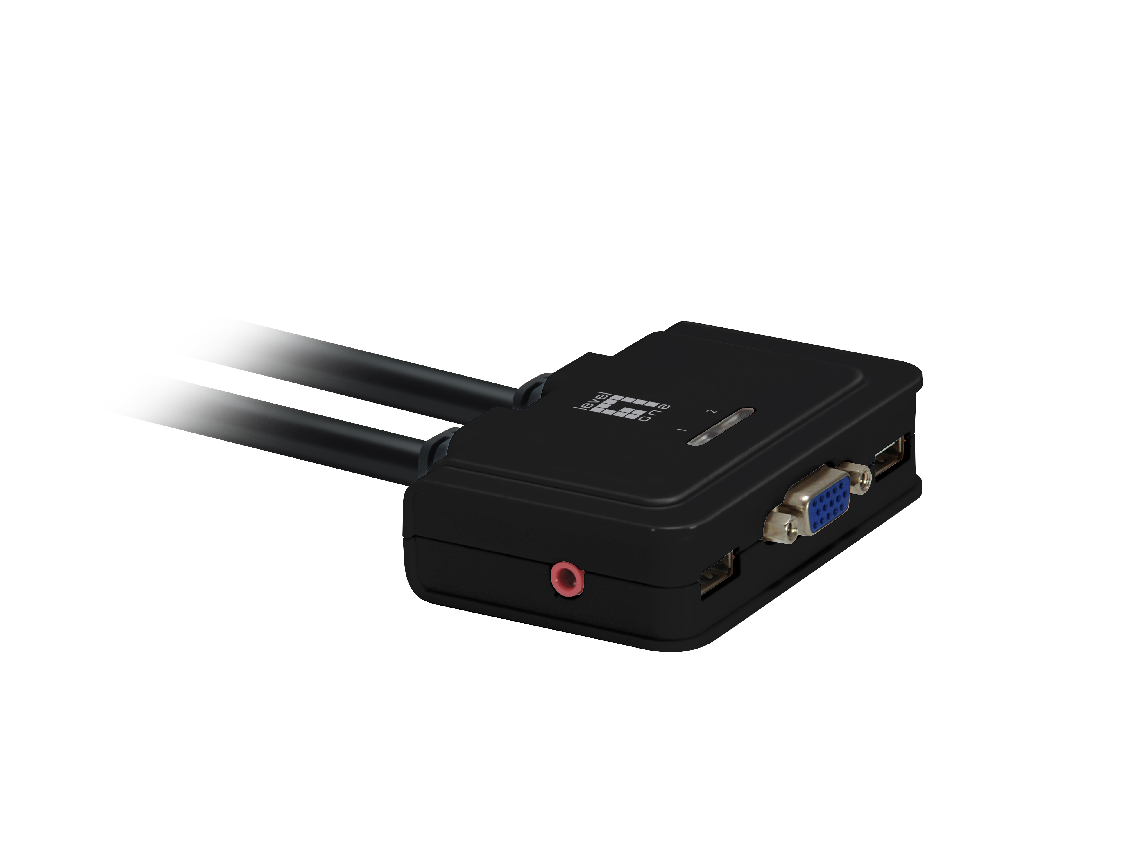 LevelOne KVM-0223 - KVM-/Audio-Switch - 2 x KVM/Audio, Ansicht 2