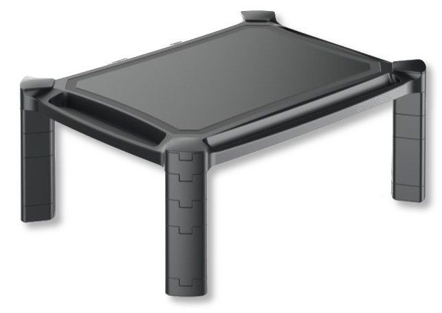 Techly Monitor Riser - Aufstellung - für Monitor / Notebook / Drucker - Kunststoff - Schwarz, Ansicht 4