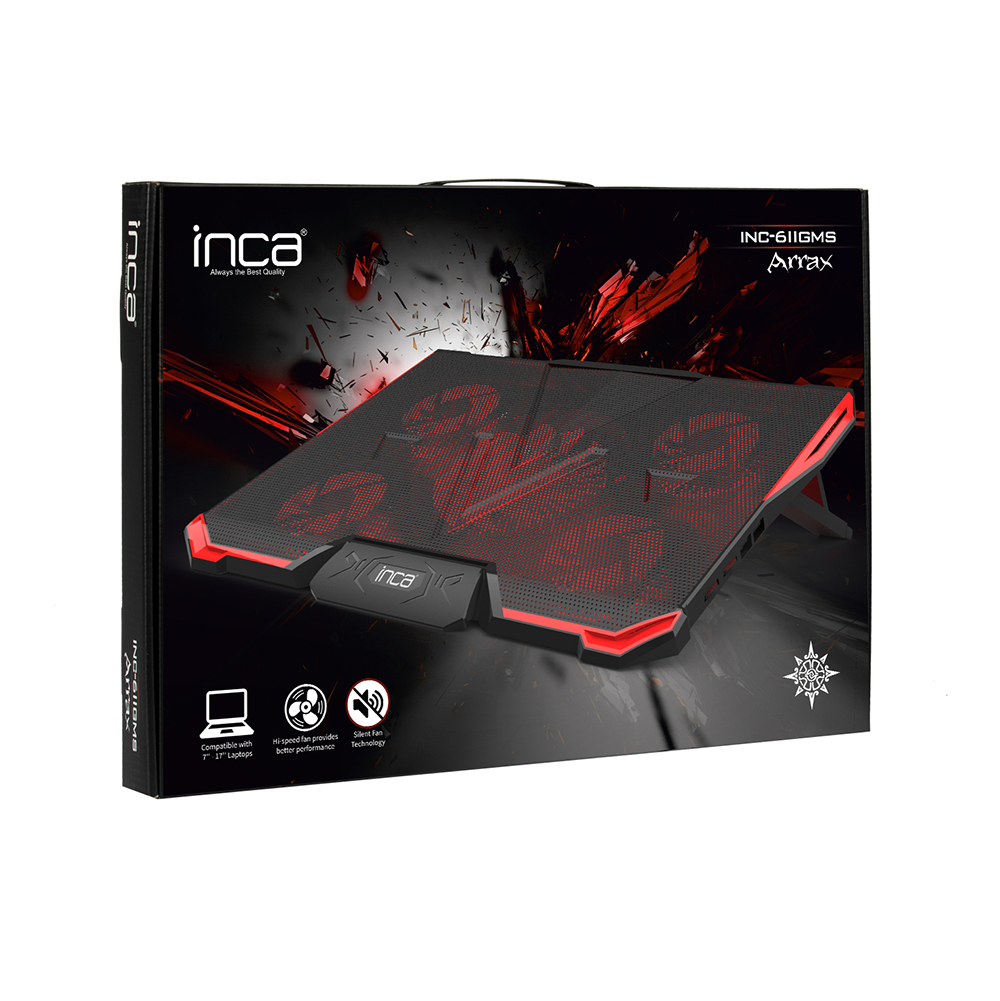 INCA INC-611GMS - 43,2 cm (17 Zoll) - 5 Stück(e) - 43,2 cm (17 Zoll) - 76,35 cfm - Schwarz - Rot - (ABS) - Metall, Ansicht 2