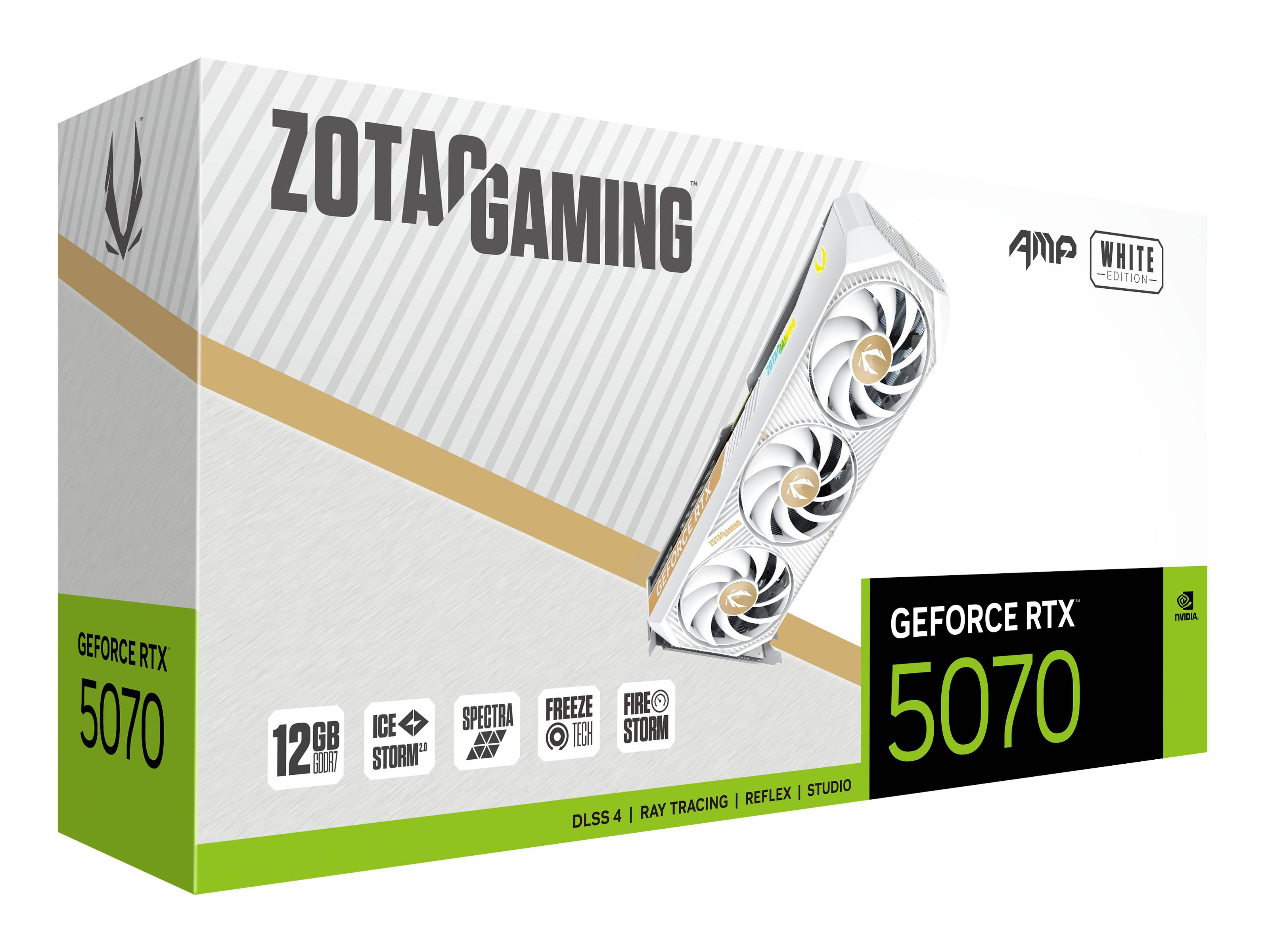 ZOTAC GAMING GeForce RTX 5070 WHITE ED 12GB GDDR7, Ansicht 4